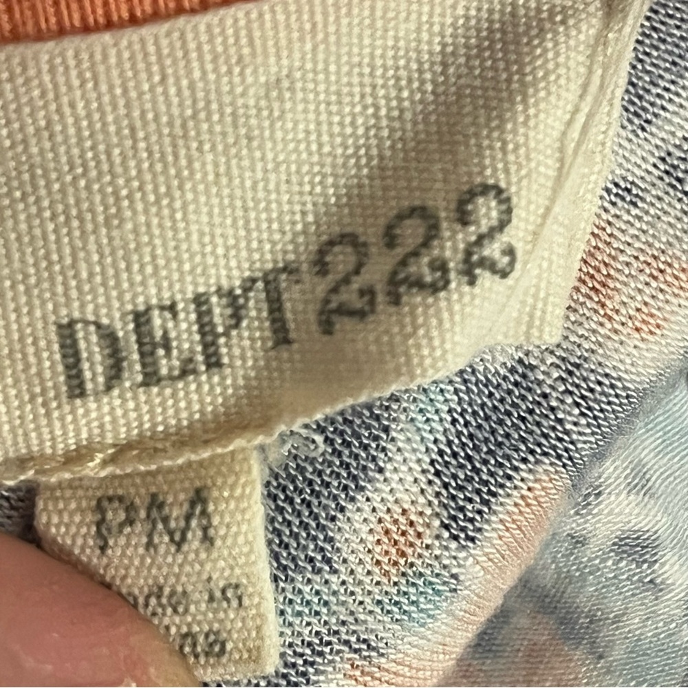 Dept 222 Womens Mini Dress Sleeveless Sun Dress Blue White Medium Petite - Picture 5 of 6